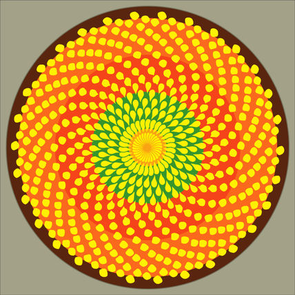 Corazón de girasol