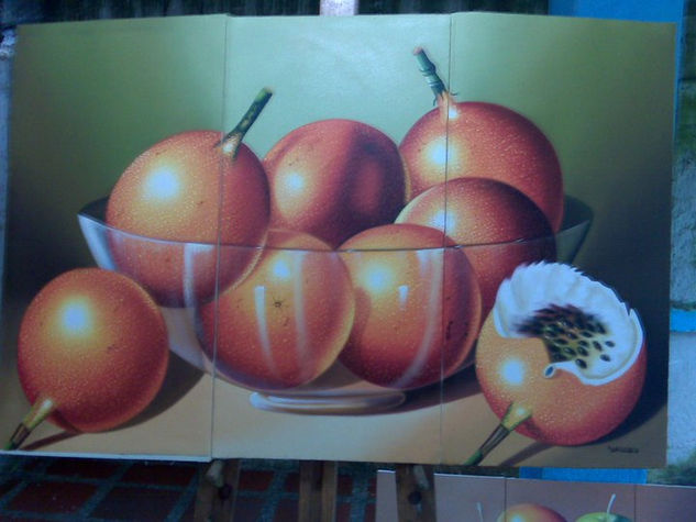 granadila y cristal Oil Canvas Still Life Paintings