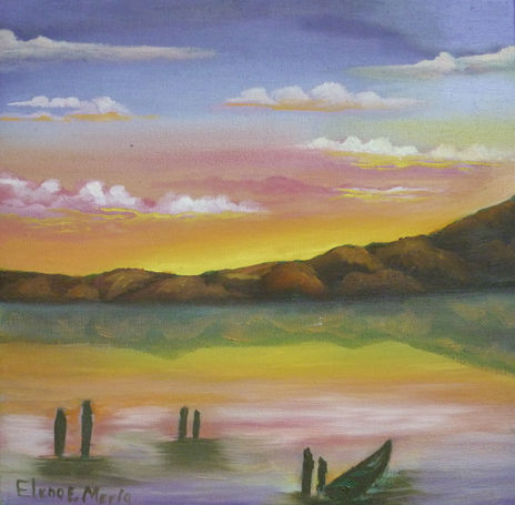 amanecer en el lago...