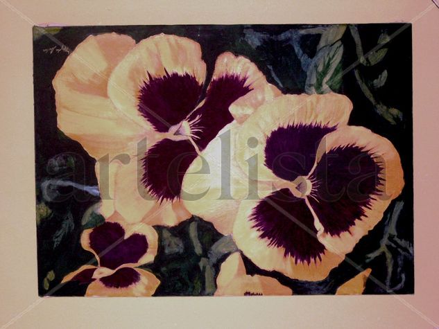 flores , de mi ,jardin Oil Canvas Landscaping