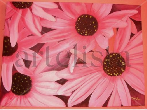 flores de mi jardin Oil Canvas Landscaping