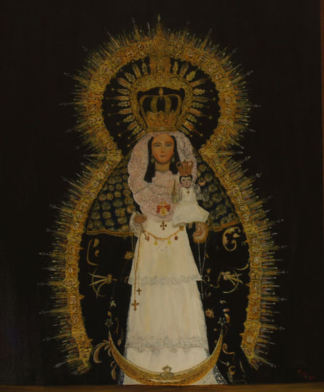 Virgen del Robledo Oil Canvas Figure Painting