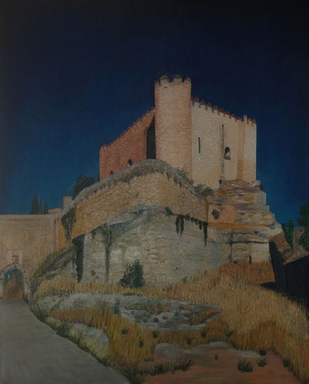 Castillo de Alarcon Oil Canvas Landscaping