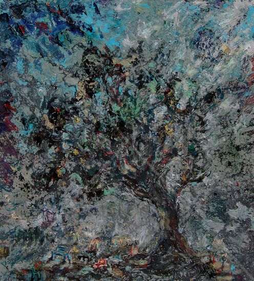 EL ÁRBOL DE COLONIA Mixed media Panel Landscaping