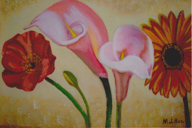 Flores II. Acrylic Canvas Floral Painting