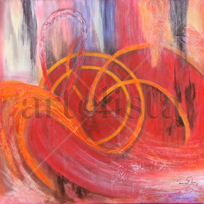 Mandala de Fuego Acrílico Lienzo Otros