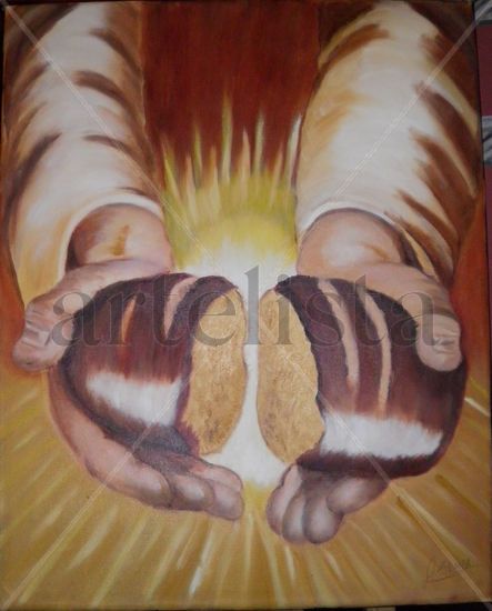 Las manos de Dios Oil Canvas Figure Painting