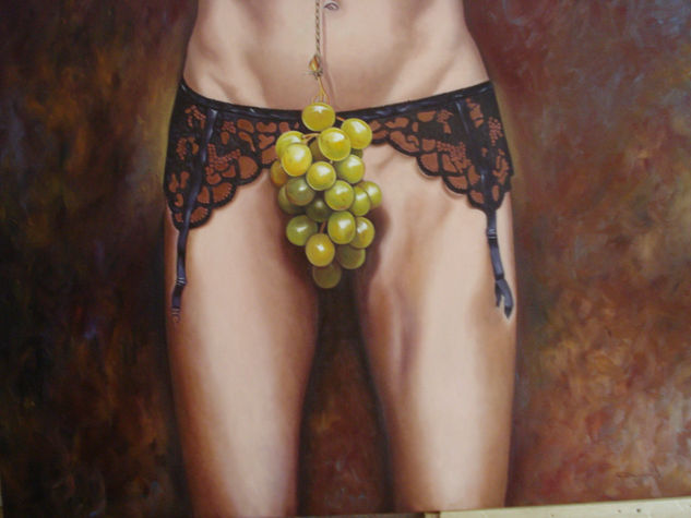 uvas moscatel Óleo Lienzo Desnudos