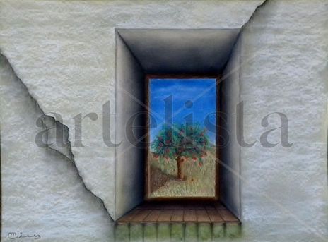 Puerta con naranjo