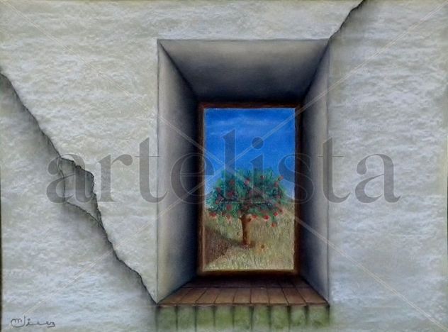 puerta con naranjo