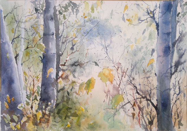 Paisaje Otoñal Watercolour Paper Landscaping