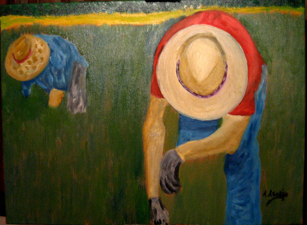 RECOLECTANDO Oil Canvas Landscaping