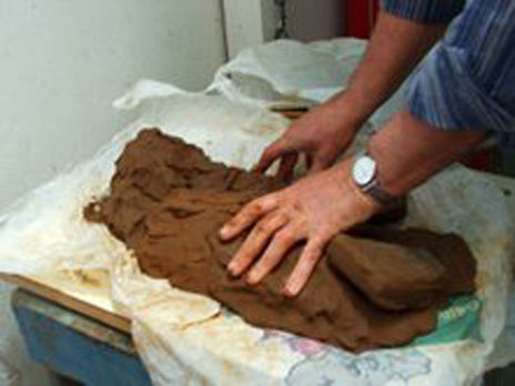 Haciendo una escultura