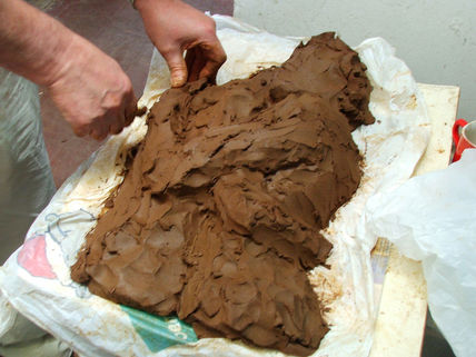 Haciendo una escultura