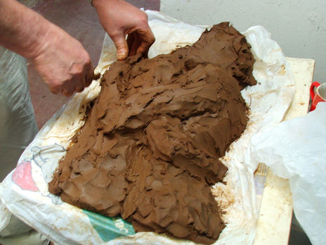 Haciendo una escultura