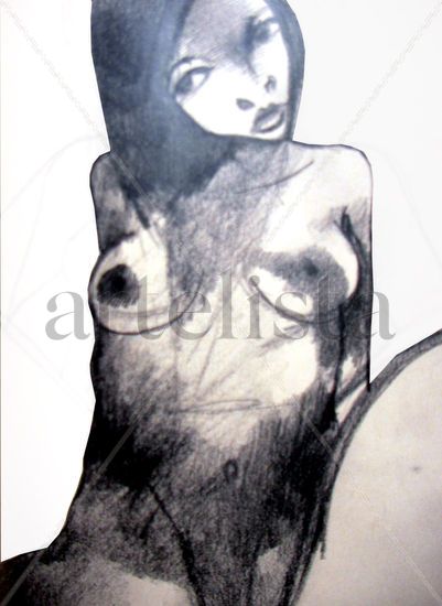 mi deseo Mixed media Paper Nude Paintings