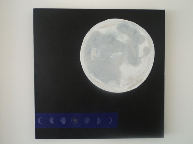 luna llena en mi salon Acrylic Canvas Landscaping