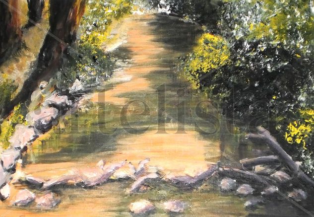 REMANSO EN VERDES Acrylic Canvas Landscaping