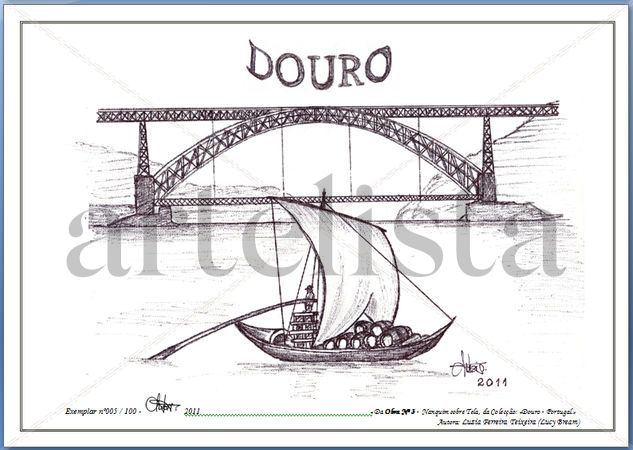 Obra nº3 «DOURO - PORTUGAL» Ink Card Landscaping