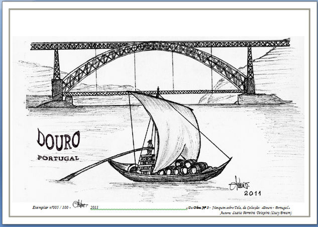 Obra nº 5 «DOURO - PORTUGAL» Ink Card Landscaping