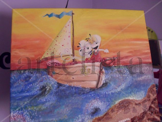 Cuadro mar ratitas versión titanic Oil Canvas Landscaping