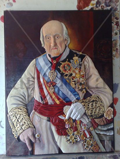 Retrato General Castaños. Vencedor en la Batalla de Bailén contra Napoleón Bonaparte Pottery Figurative