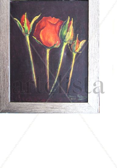 rosas2 Oil Canvas Floral Painting