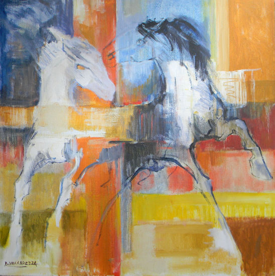 Modern Horses Oil Canvas Animals