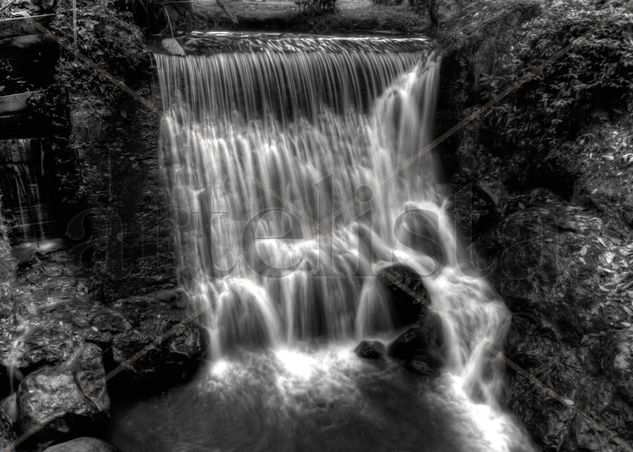 al fallecer no deberíamos dejar cuerpos atrás sino velos de cascadas de despedida Nature Black and White (Digital)