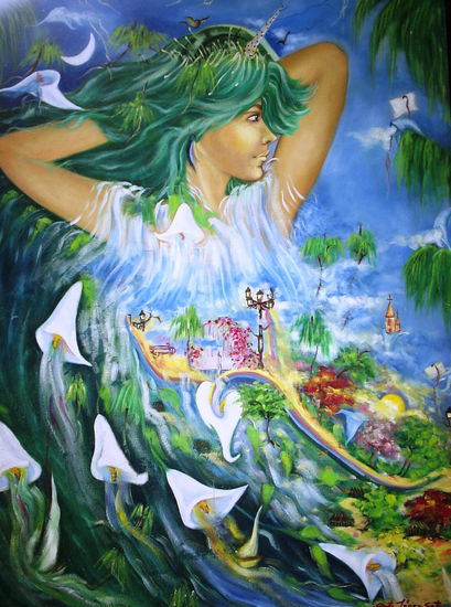 Cabellera de sueños. Oil Canvas Others