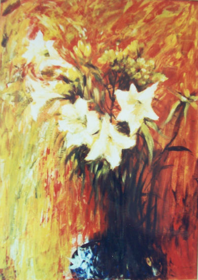 flores Acrylic Canvas Floral Painting