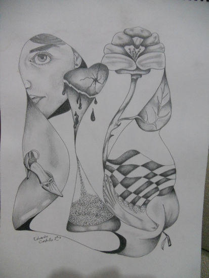 La apariencia no es sincera (boceto) Graphite Card Landscaping