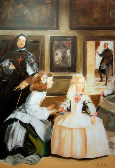 Interpretación Meninas II Acrylic Canvas Figure Painting