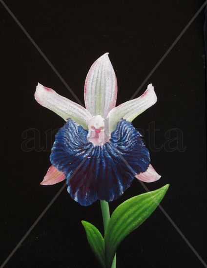 24-ORQUÍDEA Oil Panel Floral Painting