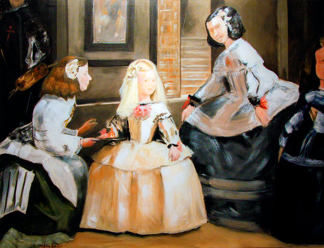 Interpretación Meninas Acrylic Canvas Figure Painting