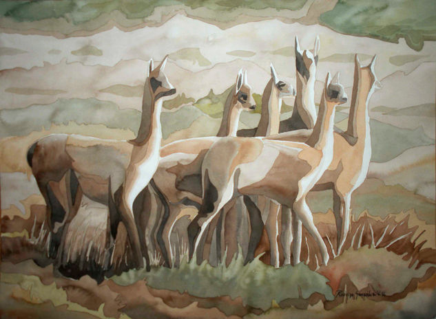 Telar andino Watercolour Paper Animals