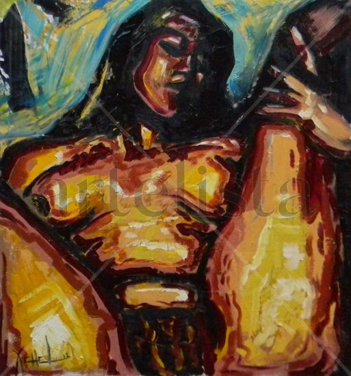 Femina Oil Paper Nude Paintings