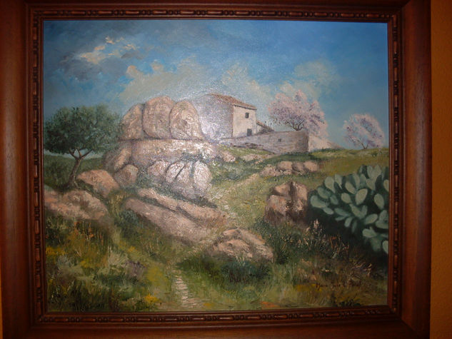 Casa en la Sierra Oil Canvas Landscaping