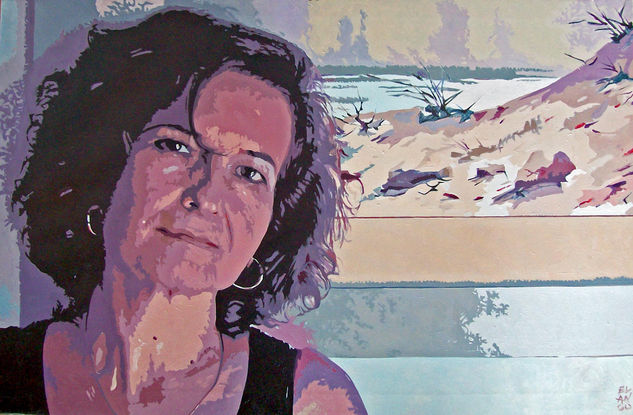 Retrato en penumbra Oil Canvas Portrait