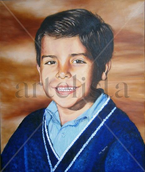 Retrato de niño Oil Canvas Portrait