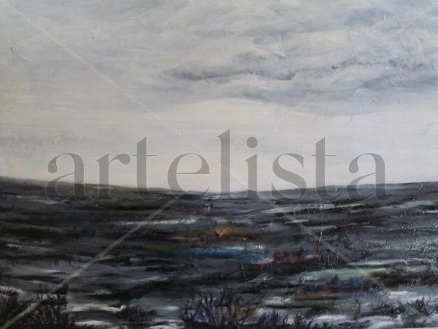 Paisaje en gris Oil Canvas Landscaping