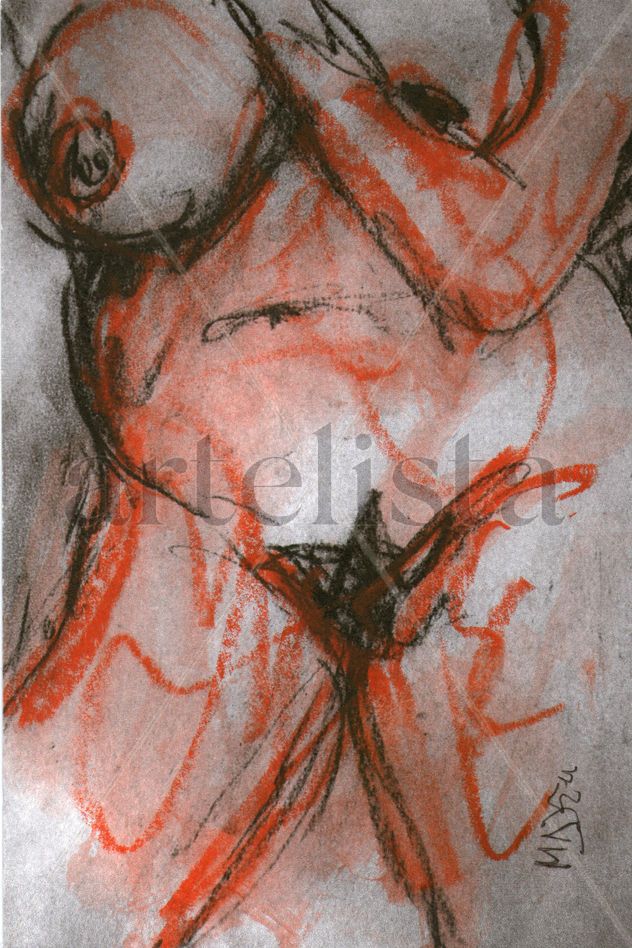 inmaculada lara cepeda, maku, Desnudo Nude Woman Girl Chica Mujer Orange Naranja