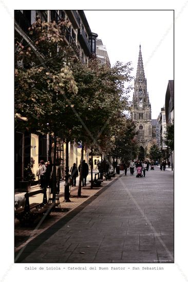 Calle de Loiola-Catedral del buen pastor - San Sebastián Travel Color (Digital)