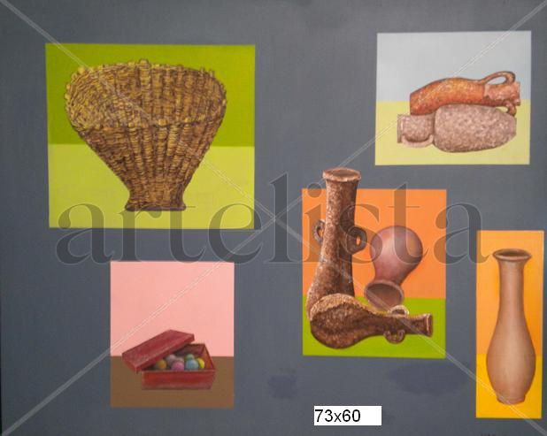 COMPOSICION JARRONES Oil Canvas Still Life Paintings