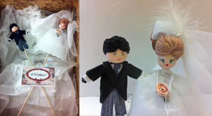 Moñita broche Novios