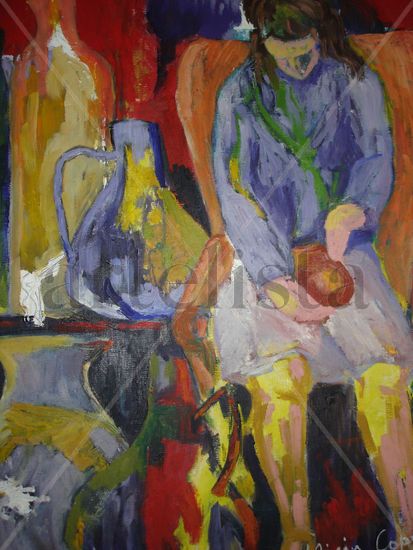 LA CACHARRERA Oil Canvas Figure Painting