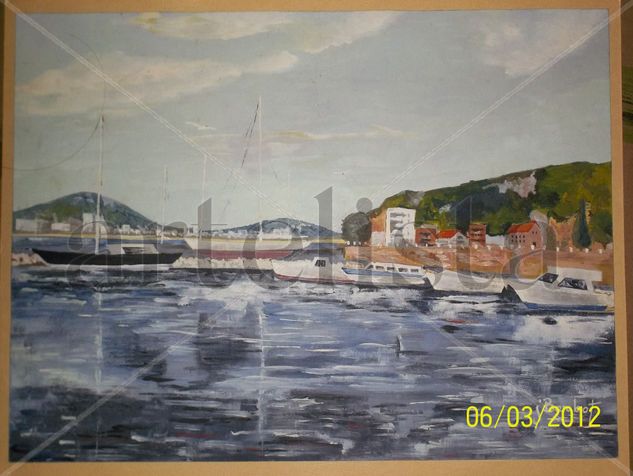 Piriápolis Oil Card Marine Painting