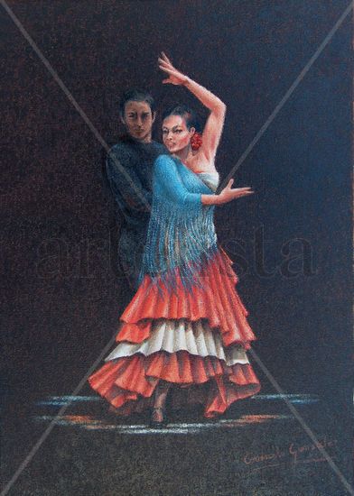 Danza española Oil Canvas Portrait