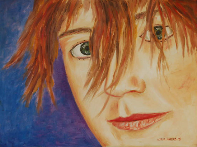 Una Mirada Oil Canvas Portrait