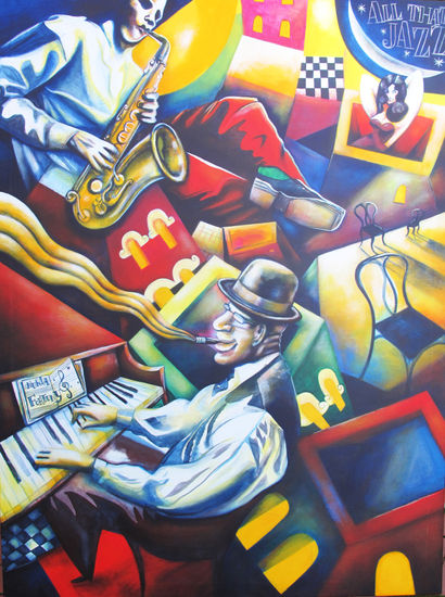 ALL THAT JAZZ Acrylic Canvas Figure Painting